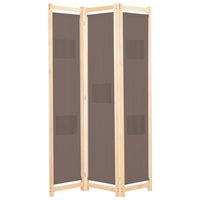 vidaXL Divisória de quarto com 5 painéis 200x170x4 cm tecido creme