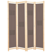 vidaXL Divisória de quarto com 5 painéis 200x170x4 cm tecido creme