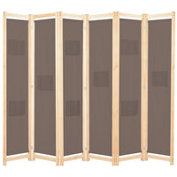 vidaXL Divisória de quarto com 5 painéis 200x170x4 cm tecido creme