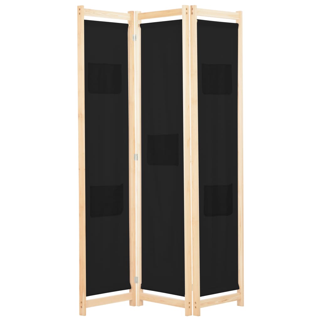 vidaXL Divisória de quarto com 5 painéis 200x170x4 cm tecido creme