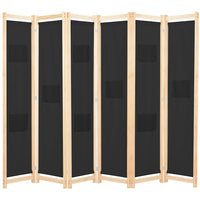 vidaXL Divisória de quarto com 5 painéis 200x170x4 cm tecido creme
