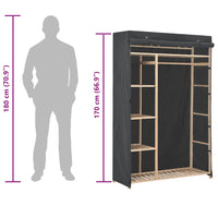 vidaXL Roupeiro 110x40x170 cm tecido cinzento