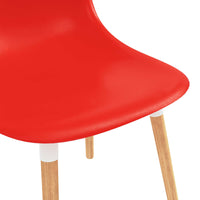 vidaXL Cadeiras de Jantar 6 pcs Vermelho 47 x 50,5 x 83 cm