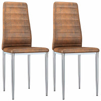 vidaXL Cadeiras de Jantar 2 pcs Castanho 41,5 x 48 x 99 cm