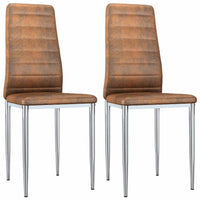 vidaXL Cadeiras de Jantar 2 pcs Castanho 41,5 x 48 x 99 cm