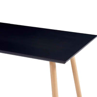 vidaXL Mesa de jantar 120x60x74 cm MDF branco e preto