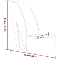 vidaXL Cadeira estilo sapato de salto alto veludo vermelho