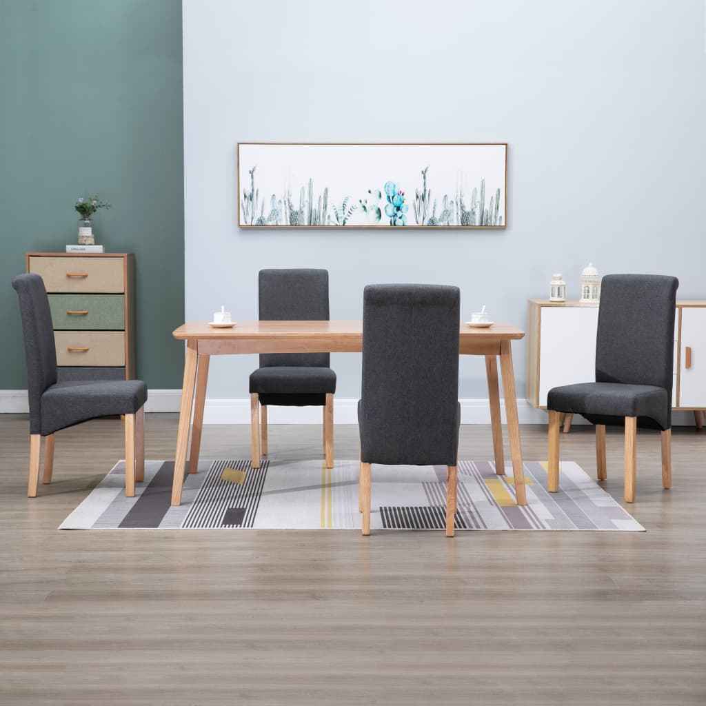 vidaXL Cadeiras de jantar 4 pcs tecido azul