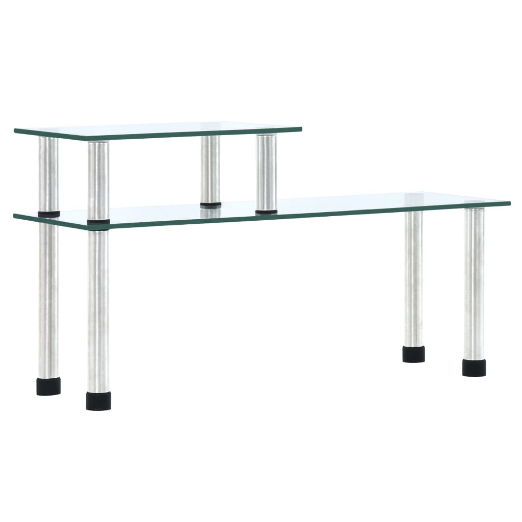 vidaXL Estante de cozinha 45x16x26 cm vidro temperado transparente