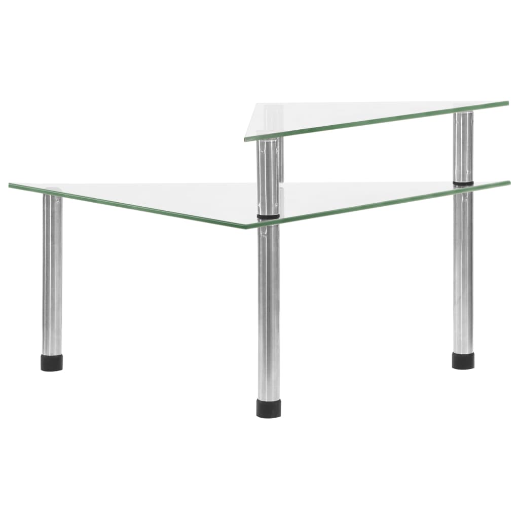 vidaXL Estante de cozinha 49,5x35x19 cm vidro temperado transparente