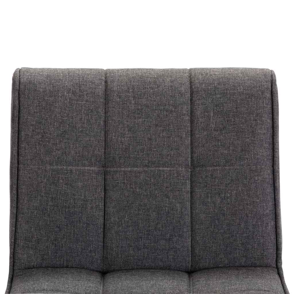 vidaXL Bancos de bar 2 pcs tecido cinzento-acastanhado