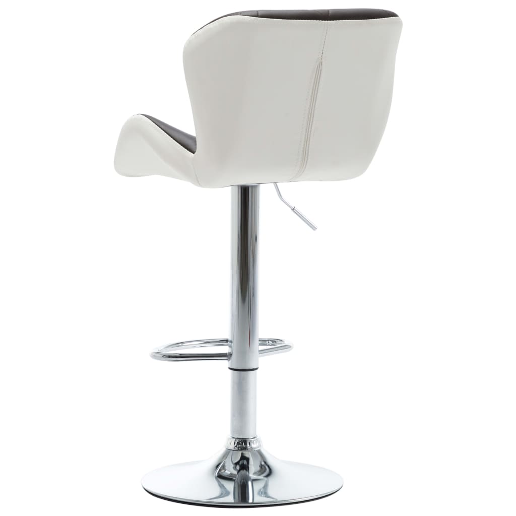 vidaXL Bancos de bar 2 pcs couro artificial cor creme