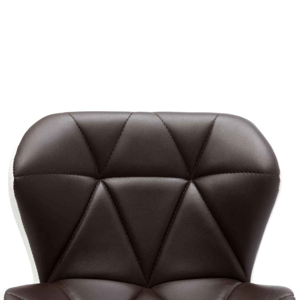 vidaXL Bancos de bar 2 pcs couro artificial castanho