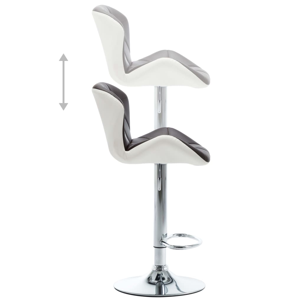 vidaXL Bancos de bar 2 pcs couro artificial cor creme