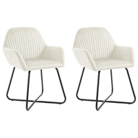 vidaXL Cadeiras de jantar 2 pcs veludo preto