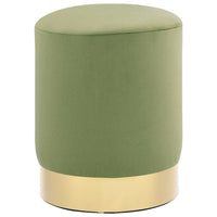 vidaXL Banco 28 x 36 cm veludo verde-escuro e dourado