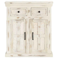 vidaXL Aparador 65x30x75 cm madeira de mangueira maciça branco