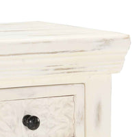 vidaXL Aparador 65x30x75 cm madeira de mangueira maciça branco
