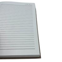 Med Dark Tan Daily Note Book - 100 Lined Pages - 18x13cm