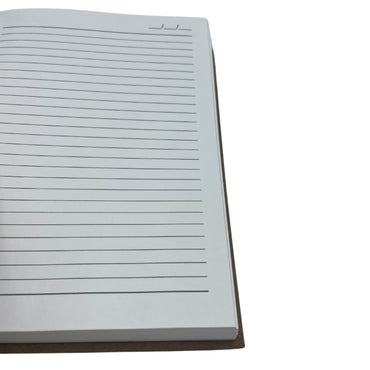 Med Dark Tan Daily Note Book - 100 Lined Pages - 18x13cm
