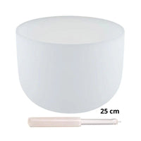 Taça sonora de cristal quartzo branco - 25 cm (432 Hertz)