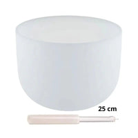Taça sonora de cristal quartzo branco - 25 cm (432 Hertz)