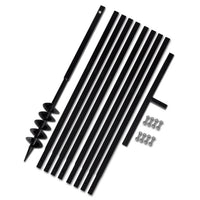 Broca de solo manual 100 mm com tubo de prolongamento 5 m aço