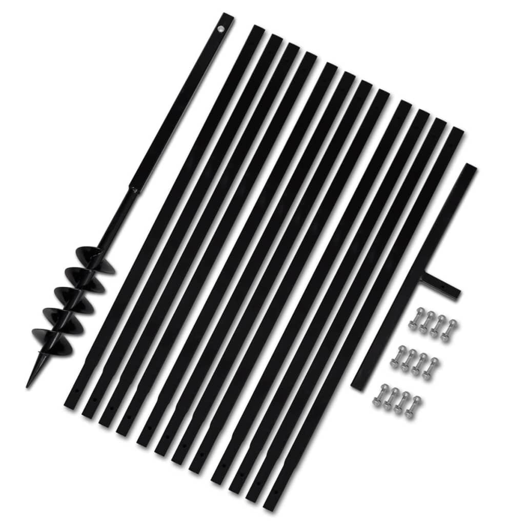 Broca de solo manual 100 mm com tubo de prolongamento 5 m aço