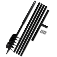 Broca de solo manual 100 mm com tubo de prolongamento 5 m aço