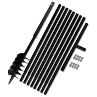 Broca de solo manual 100 mm com tubo de prolongamento 5 m aço