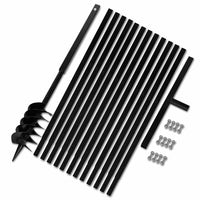 Broca de solo manual 100 mm com tubo de prolongamento 5 m aço