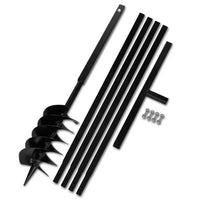 Broca de solo manual 100 mm com tubo de prolongamento 5 m aço