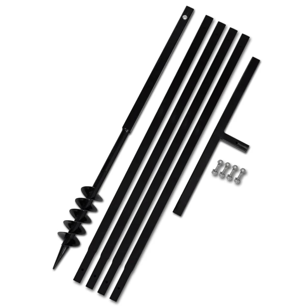 Broca de solo manual 100 mm com tubo de prolongamento 5 m aço