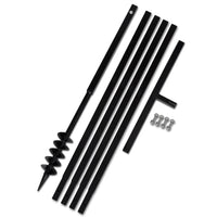 Broca de solo manual 100 mm com tubo de prolongamento 5 m aço