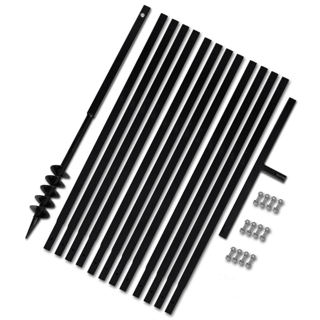 Broca de solo manual 100 mm com tubo de prolongamento 5 m aço