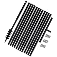 Broca de solo manual 100 mm com tubo de prolongamento 5 m aço