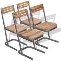 vidaXL Cadeiras de jantar 2 pcs madeira teca maciça