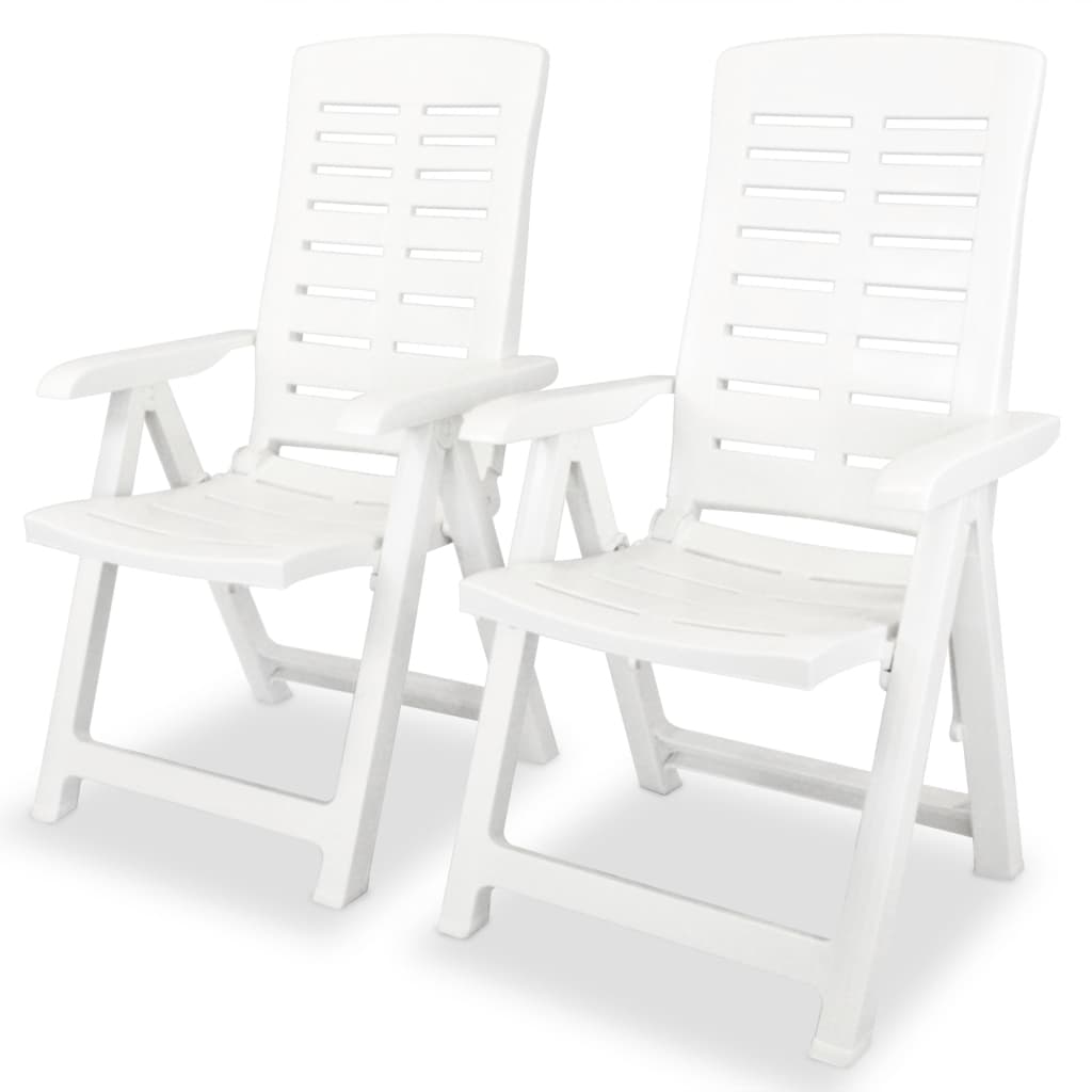 vidaXL Conjunto bistrô 3 pcs plástico branco