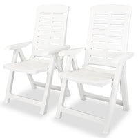 vidaXL Conjunto bistrô 3 pcs plástico branco