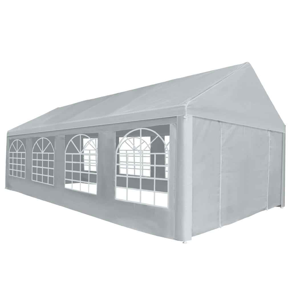 vidaXL Tenda para festas PE 4x8 m cinzento