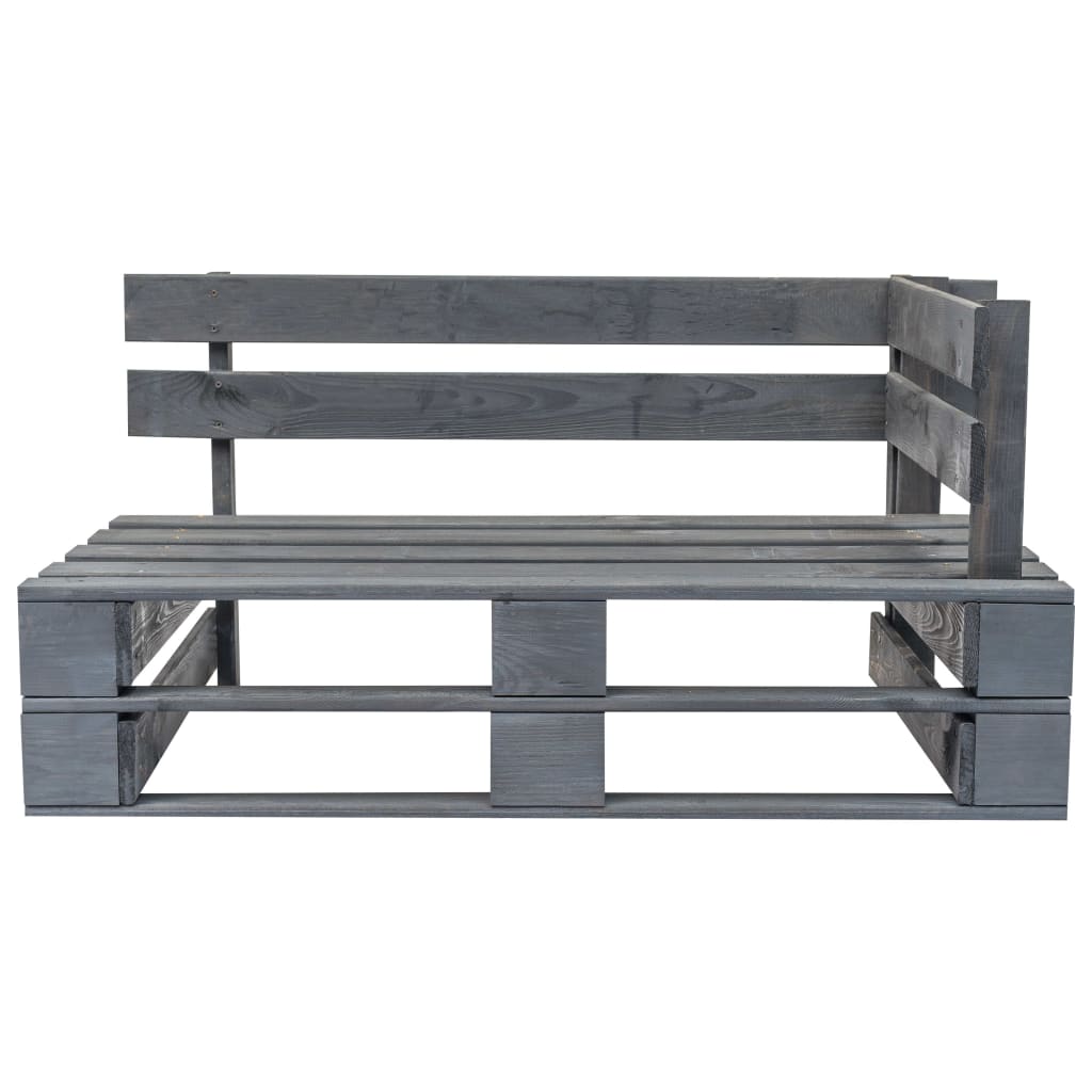 vidaXL Sofá de paletes p/ jardim c/ almofadões cor areia madeira pinho