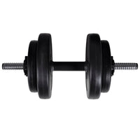 vidaXL Banco musculação c/ conjunto de barras e halteres 60,5 kg
