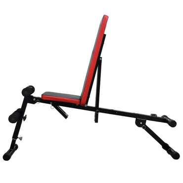 vidaXL Banco musculação c/ conjunto de barras e halteres 60,5 kg