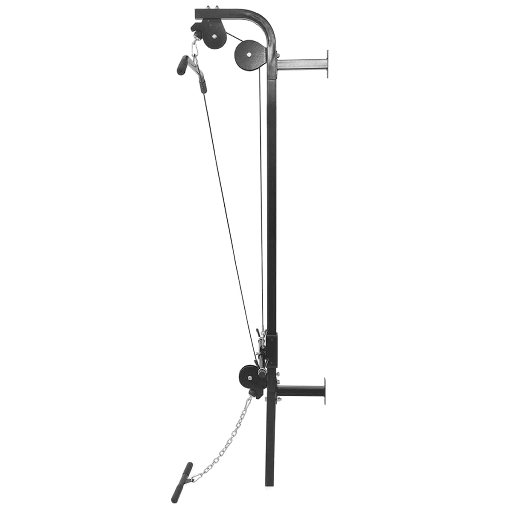vidaXL Torre musculação parede com conjunto barras e halteres 60,5 kg