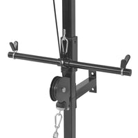 vidaXL Torre musculação parede com conjunto barras e halteres 60,5 kg