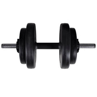 vidaXL Torre musculação parede com conjunto barras e halteres 60,5 kg