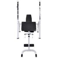 vidaXL Banco musculação c/ suporte p/ pesos + barras e halteres 60,5kg