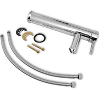 vidaXL Lavatório com torneira misturadora cerâmica retangular branco