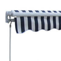 vidaXL Toldo dobrável manual 300 cm azul/branco