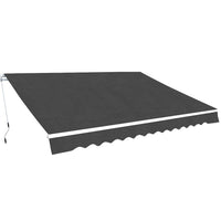 vidaXL Toldo dobrável manual 350 cm azul/branco
